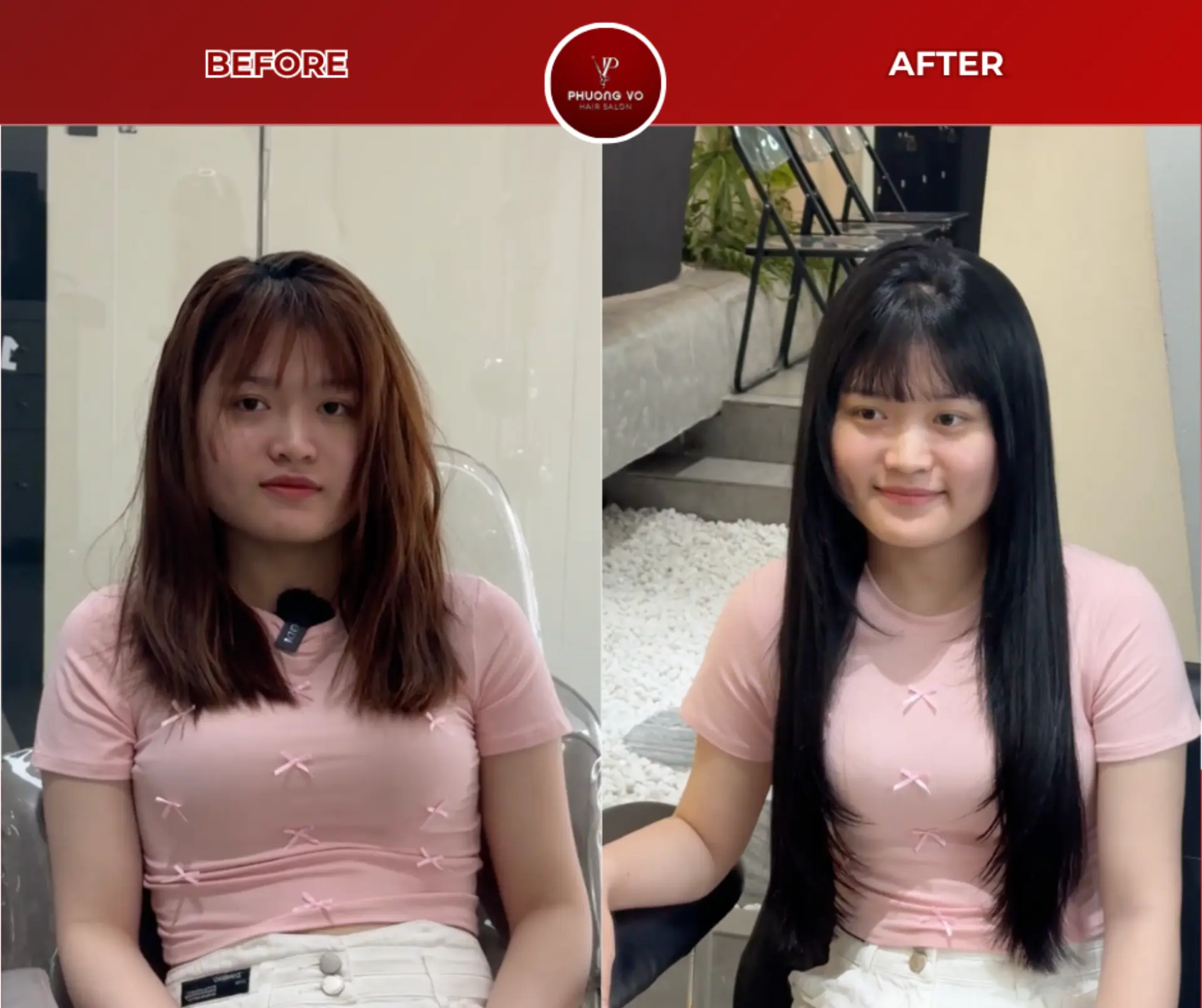 Before After nối tóc