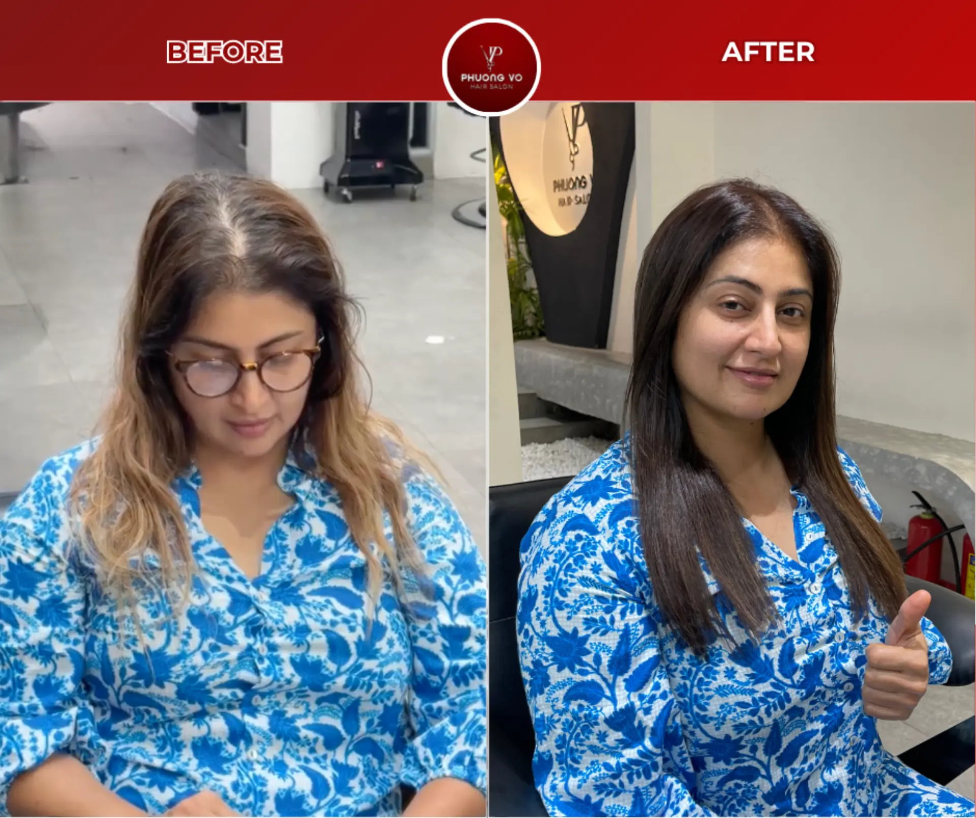 Before After nối tóc